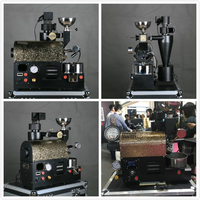 Mesin Pemanggang Kopi Wintop 100g-300g Semi Direct Fire Hot Air, Kontrol Aplikasi, Stainless Steel, untuk Rumah Tangga