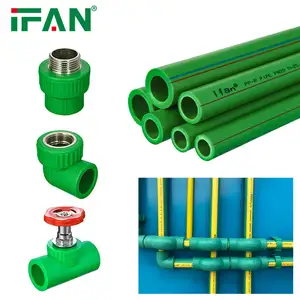 IFAN Manufacture PPR Pipe Fitting PN25 ELBOW Tee Water Tube Connector Plumbing Material Thread Injection PPR Fitting