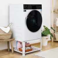 Étagère de rangement sur pied en fer universelle robuste moderne de 700 lb pour salle de bain, appartement, machine à laver