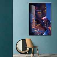 Encadré Africain Femmes Toile Mur Art Noir Femme Beauté Peinture Abstraite Impressions Sur Toile Salon Chambre Style Africain