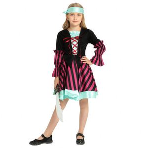 ชุดคอสเพลย์โจรสลัดเด็กหญิงคุณภาพสูง Lyjenny สำหรับงานปาร์ตี้ฮาโลวีน งานคาร์นิวัล การแสดง  ชุดสีชมพู - Product Image 5