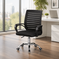 Kursi Kantor Mesh Murah, Sandaran Rendah, Putar, Ergonomis, untuk Manajer Kantor