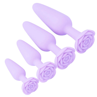 Plug anal en silicone en forme de rose, dilatateur anal multicolore, jouet sexuel pour adultes, masturbation, plugs anaux géants et souples pour hommes et femmes