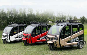 Venta directa de fábrica Nuevo diseño Camioneta eléctrica para adultos Tipo de tres ruedas Triciclos cerrados de transporte certificado EEC para pasajeros - Product Image 6