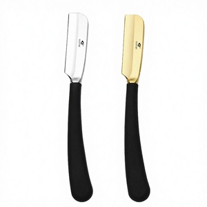 GUTCHE Straight Manual <b>Razor</b> for Men's Face & Beard Shaving Stainless Steel <b>Single</b> <b>Blade</b> Non-Disposable - Product Image 2