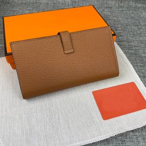 กระเป๋าสตางค์หนังทรงยาวแบบมินิมอลบางเฉียบ กระเป๋าสตางค์หนังลายเม็ดทรายหลากสีสำหรับใช้ในชีวิตประจำวันและธุรกิจ ใส่และถอดบัตรได้อย่างราบรื่น - Product Image 1