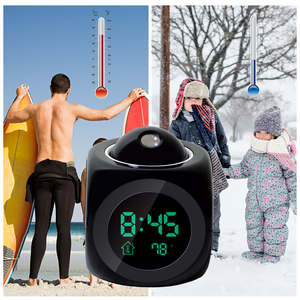 Reloj Despertador Digital con Proyección LED, Pantalla LCD, Función de Snooze, Termómetro con Avisos de Voz - Product Image 4