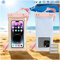 Étui de téléphone portable souple en PVC pour sports de plein air, étanche IPX8 avec sangle et cordon de suspension, sacoche pour la plage et la natation