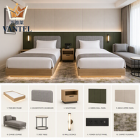 Ensemble de meubles de chambre d'hôtel moderne Vantel, design personnalisé, fournisseur en gros de meubles pour chambre d'hôtes