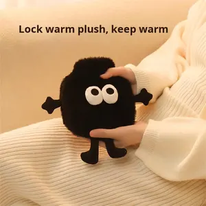 Ins-Style mignon boule de <span class=keywords><strong>charbon</strong></span> dessin animé flanelle bouillotte hiver petit PVC et chauffe-<span class=keywords><strong>ventre</strong></span> en peluche Silicone Mini hiver plus chaud - Product Image 2