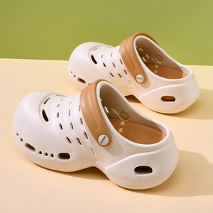 Women's EVA <b>Clogs</b> Thick Sole Platform Breathable Summer Non Slip Outdoor Shoes White Pink Beige 35-40 - Product Image 2