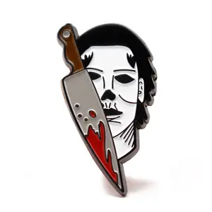 Fabbricazione della cina custom made in metallo horror movie carattere lapel pin badge smalto morbido grati grateful dead pin