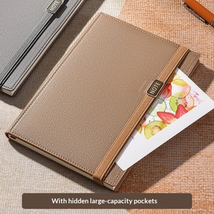 Set <span class=keywords><strong>de</strong></span> Regalo <span class=keywords><strong>de</strong></span> Cuaderno <span class=keywords><strong>de</strong></span> Tapa Dura con Textura <span class=keywords><strong>de</strong></span> Cuero A5 para Negocios, 100 Hojas, Logotipo Personalizable, Diario Sencillo y Portátil - Product Image 3