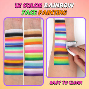 Pintura Facial Profesional Lavable en Pastel, 12 Colores, Nueva Llegada, Venta al por Mayor, Pintura Facial No Tóxica - Product Image 4