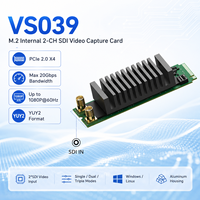 Kartu Pengambilan Video Internal Industri M.2 M-Key PCIe2.0 X4 2CH SDI 1080P60 YUY2 Mode Tunggal/Ganda/Triple