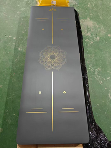 เสื่อโยคะแบบยางธรรมชาติกันลื่นสีดำไม่ลื่นย่อยสลายได้โลโก้ตามสั่งสำหรับฟิตเนสที่หรูหรามืออาชีพ - Product Image 3