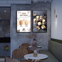 Boîte à lumière LED ultra-mince personnalisée par le fabricant, murale, éclairée, pour affichage de posters, menu, cadre pour restaurant, commerce de détail
