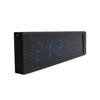Jam Dinding Meja Elektronik Digital LED Penghitung Waktu Mundur Warna Biru Mini dari Paduan Aluminium Harga Pabrik Kustom Cina