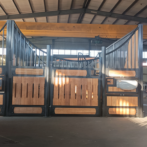 高級屋内ファーム竹馬安定ヨーロピアンスタイル竹木建築馬安定フロント馬ストールキット - Product Image 3