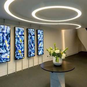 Lampe LED suspendue en acrylique et bois, design moderne, luminaire décoratif de plafond, idéal pour un <span class=keywords><strong>salon</strong></span>, des escaliers ou un Loft, 12 v - Product Image 5