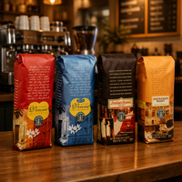 Sachet de café en aluminium de qualité alimentaire, mat, refermable, avec valve unidirectionnelle, pour emballage de grains de café