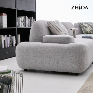 Ensemble de canapés d'angle modulaires en tissu avec coussins confortables, mobilier de salon moderne - Product Image 3