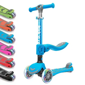 OEM ODM 2 в 1 детский скутер с сиденьем, детский скутер, легкие колеса, широкая колода, 4 регулируемой высоты