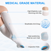Bas de contention anti-thrombotiques en tricot ODM, chaussettes de compression blanches, chaussettes élastiques en nylon à gradient, chaussettes de compression pour jeunes