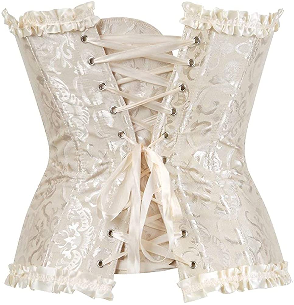 2022 Steel Boned Corsets And Bustiers With lingerie Bra Printed Floral Mesh Waist Trainer For Busty Women with Steel Bones