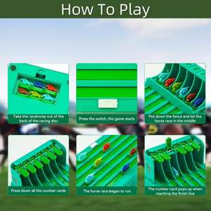 Juego de Mesa Electrónico de Carreras de Caballos EPT, Derby Familiar Portátil de 6 Caballos - Product Image 5