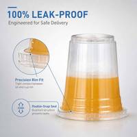 Offre Spéciale – Gobelets en plastique transparent pour boissons froides, tasses à thé au lait en PET, 16 oz
