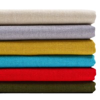 Tissu fin en lin et coton teint uni 175 g/m² pour vêtements et pantalons, prix abordable, fabricant de Guangzhou