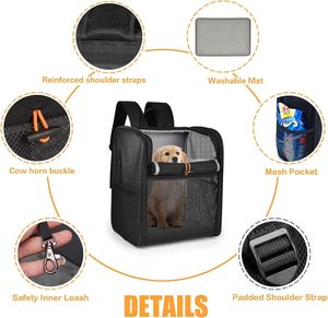 Moda taşınabilir katlanabilir evcil hayvan taşıyıcı sırt çantası katı fermuar seyahat taşıma aksesuar köpekler kediler için nefes tasarım