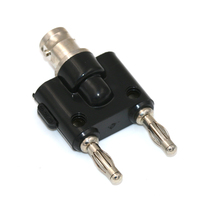 Haute qualité BNC femelle à double banane mâle RF adaptateur coaxial séparateur connecteur Jack bornes de liaison