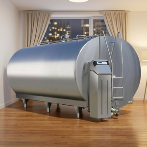 Réservoir de refroidissement de lait en acier inoxydable SUS304, horizontal, à double enveloppe, pour le traitement laitier, stockage et réfrigération automatique de liquides en vrac - Product Image 6