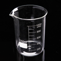 Bécher de forme basse en verre borosilicaté de 3000ml avec bec et graduations en gros