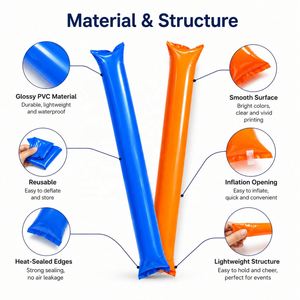 Bâtons de cheering gonflables personnalisés à prix d'usine, Clap Stick, Ballons Clappers, Bâtons de combat gonflables - Product Image 4