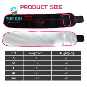 Top One Neopreno Silver Ion Sauna Bandas para el sudor Slim Tummy Trainer Cintura Trimmers Cinturón para mujeres y hombres - Product Image 6