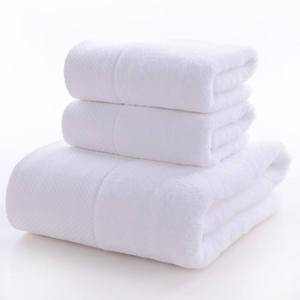 Lujo <span class=keywords><strong>5</strong></span> estrellas 100% algodón blanco baño mano cara toalla Conjunto personalizado Hotel bordado Logo tejido patrón a cuadros - Product Image 5