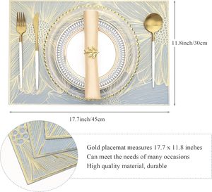 Tabletex direct <span class=keywords><strong>de</strong></span> l'usine haute qualité Offre Spéciale napperons en PVC ensemble <span class=keywords><strong>de</strong></span> <span class=keywords><strong>table</strong></span> à manger 6 napperons creux en métal napperons <span class=keywords><strong>de</strong></span> <span class=keywords><strong>noël</strong></span> - Product Image 6