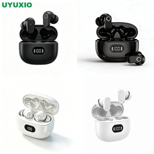 Earphone Nirkabel Stereo dengan <span class=keywords><strong>Bass</strong></span> Stereo, Panggilan Jernih, Daya Tahan Baterai 36 Jam, dan Kontrol Sentuh untuk Rumah, Kantor, dan Perjalanan - Product Image 1