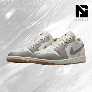 Air Jordan 1 Low 'Sail College Grey' Zapatillas de Moda de Cuero Estilo Casual con Cordones para Caminar y Skateboarding - Product Image 2