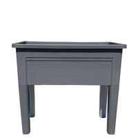 Pot de jardin extérieur moderne en plastique verni, forme carrée, durable, taille personnalisée pour la culture de plantes hautes auto-arrosantes