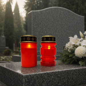 <span class=keywords><strong>Bougie</strong></span> <span class=keywords><strong>LED</strong></span> Pilier Blanc Chaud Sans Flamme à Piles pour Cimetière, Pierre Tombale, Décoration Religieuse, Funérailles, Jardin - Product Image 4