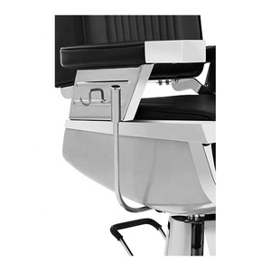 كرسي حلاقة بيلمونت الأسود العتيق لصالونات الشعر؛ كراسي حلاقة قابلة للإمالة وتعمل بالضغط الهيدروليكي معروضة للبيع؛ أثاث صالون عالي الجودة - Product Image 4