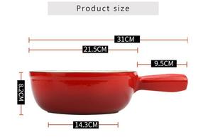 Revestimiento de esmalte colorido de fábrica utensilios de cocina de <span class=keywords><strong>hierro</strong></span> fundido <span class=keywords><strong>fondue</strong></span> <span class=keywords><strong>olla</strong></span> precio barato - Product Image 2