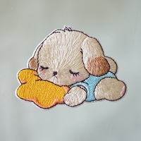 En stock – 3 styles de patchs brodés autocollants mignons en forme de chiot, appliques chien Kawaii pour vêtements, sacs, décoration et réparation DIY
