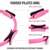 Ensemble d'accessoires de yoga 4 pièces OEM : Cercle de Pilates 25 cm, Ballon d'exercice en PVC, Brique de yoga en EVA, Sangle d'étirement à anneau en D – Logo personnalisé, Vente en gros