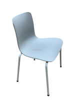 Chaises d'école empilables en PP écologique bleues pour la salle de classe