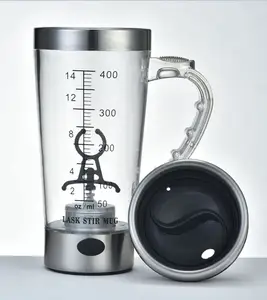 बिजली रस प्रोटीन प्रकार के बरतन, पाउडर बिजली के मिक्सर कप, 13 oz स्वचालित मिश्रण बोतल